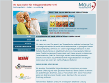 Tablet Screenshot of maus-medizintechnik.de